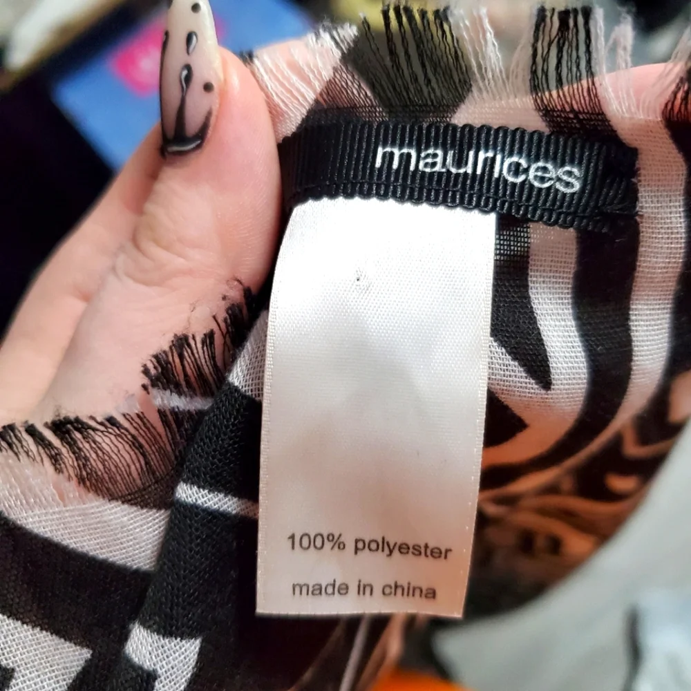 Black & White Aztec Infinity Scarf
